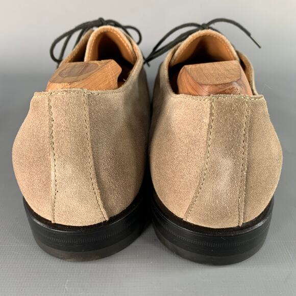 COMMON PROJECTS Size 11 Taupe Suede Lace-Up Oxford Shoes - Picture 3 of 9